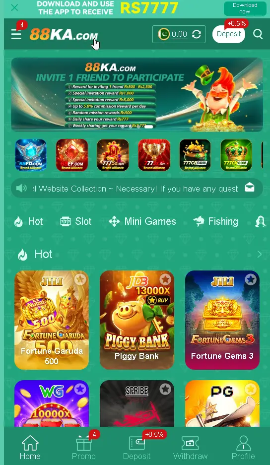 88KA Game Lobby