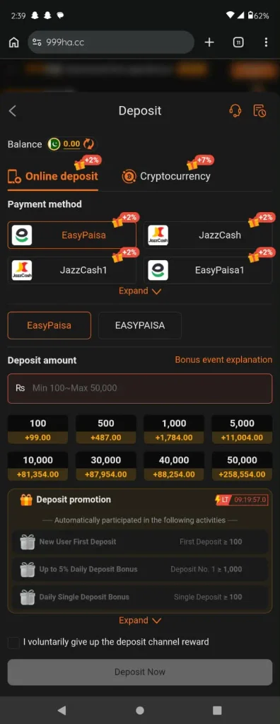 999Ha game deposit 