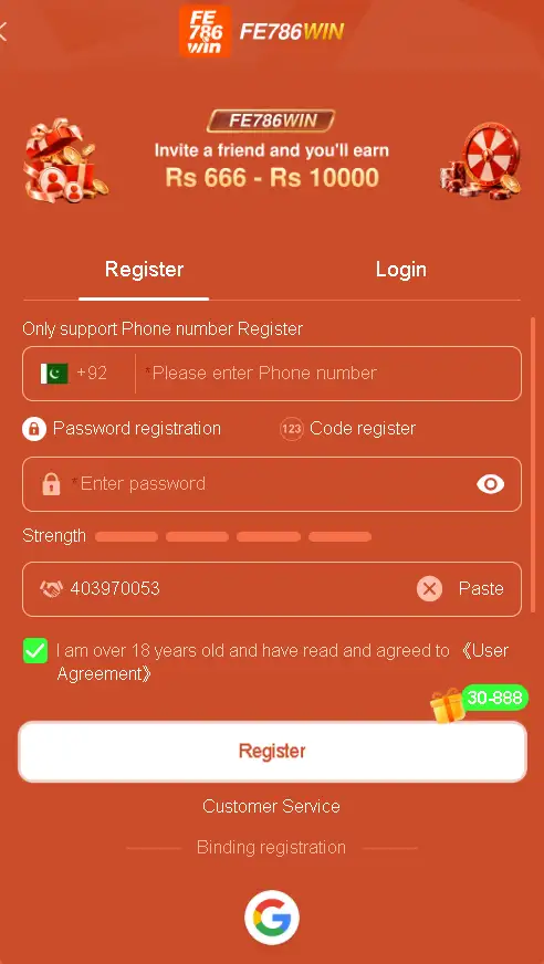 FE786win Game register